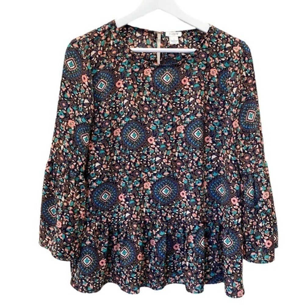 J. Crew boho peplum blouse